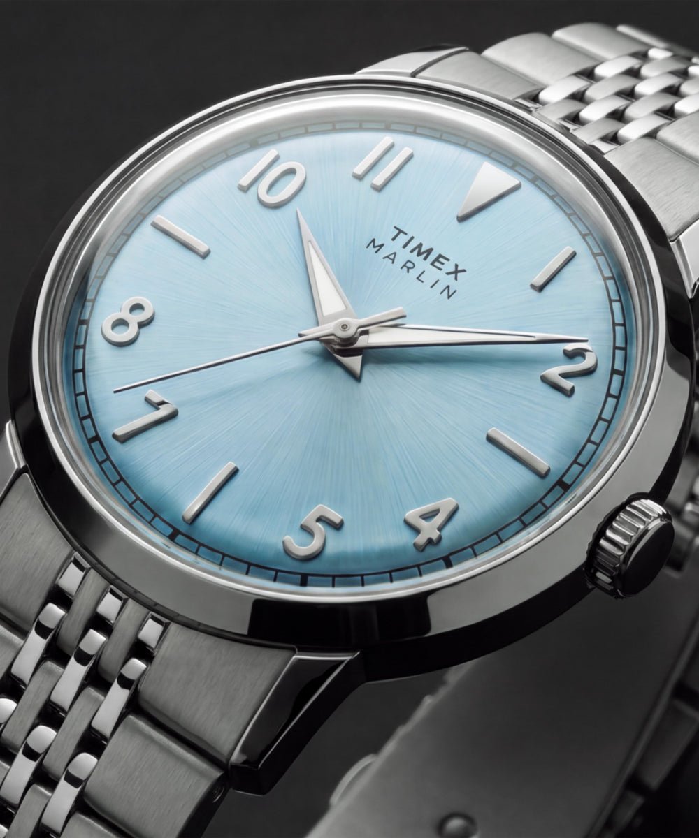 Marlin® Quartz 34mm Stainless Steel Bracelet Watch