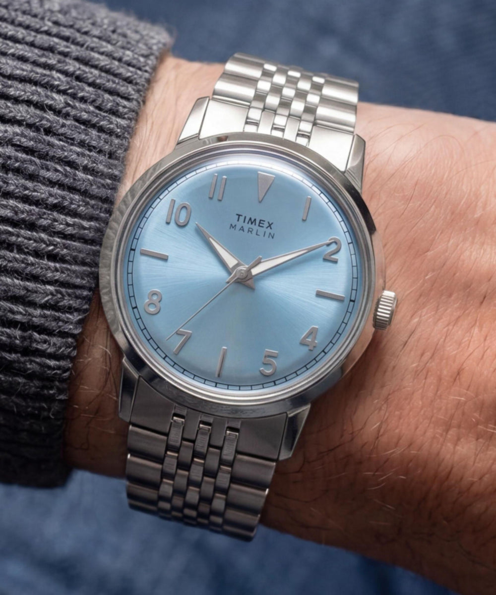 Marlin® Quartz 34mm Stainless Steel Bracelet Watch