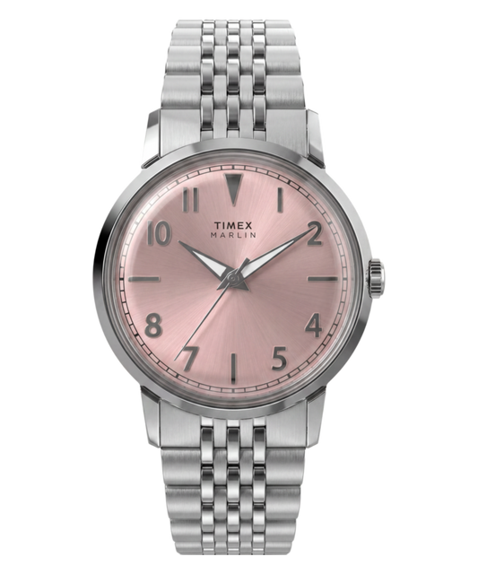 Marlin® Quartz 34mm Stainless Steel Bracelet Watch