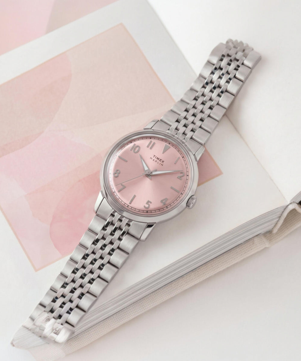 Marlin® Quartz 34mm Stainless Steel Bracelet Watch
