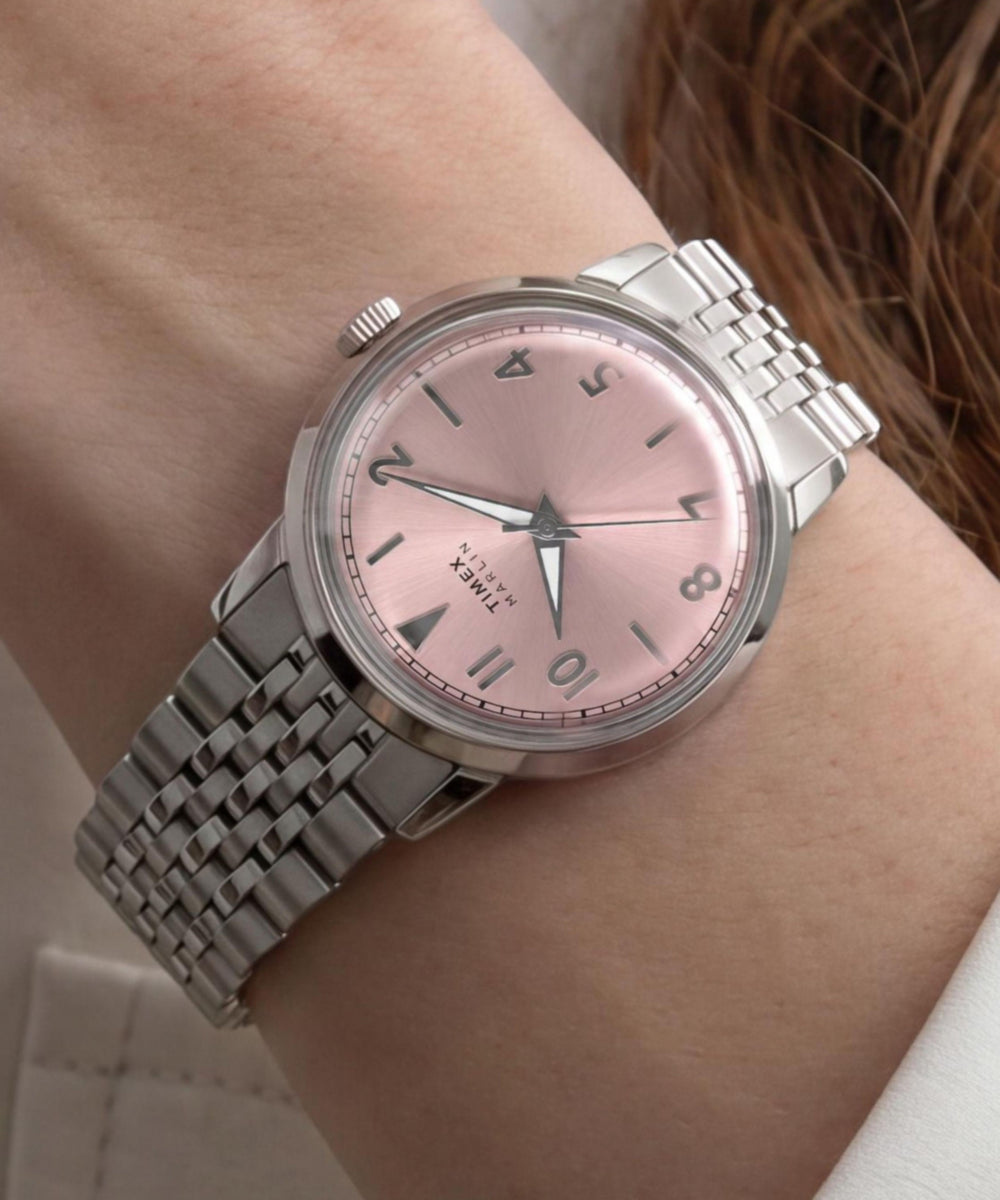 Marlin® Quartz 34mm Stainless Steel Bracelet Watch