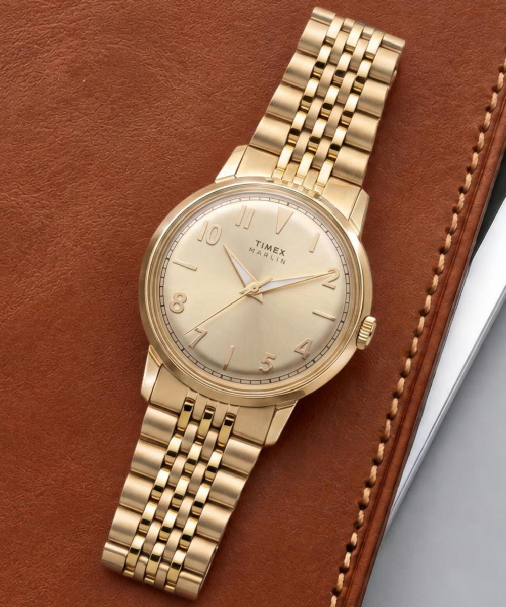 Marlin® Quartz 34mm Stainless Steel Bracelet Watch