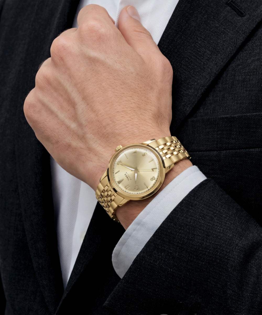 Marlin® Quartz 34mm Stainless Steel Bracelet Watch