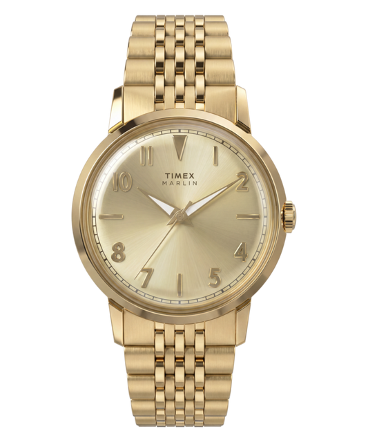 Marlin® Quartz 34mm Stainless Steel Bracelet Watch