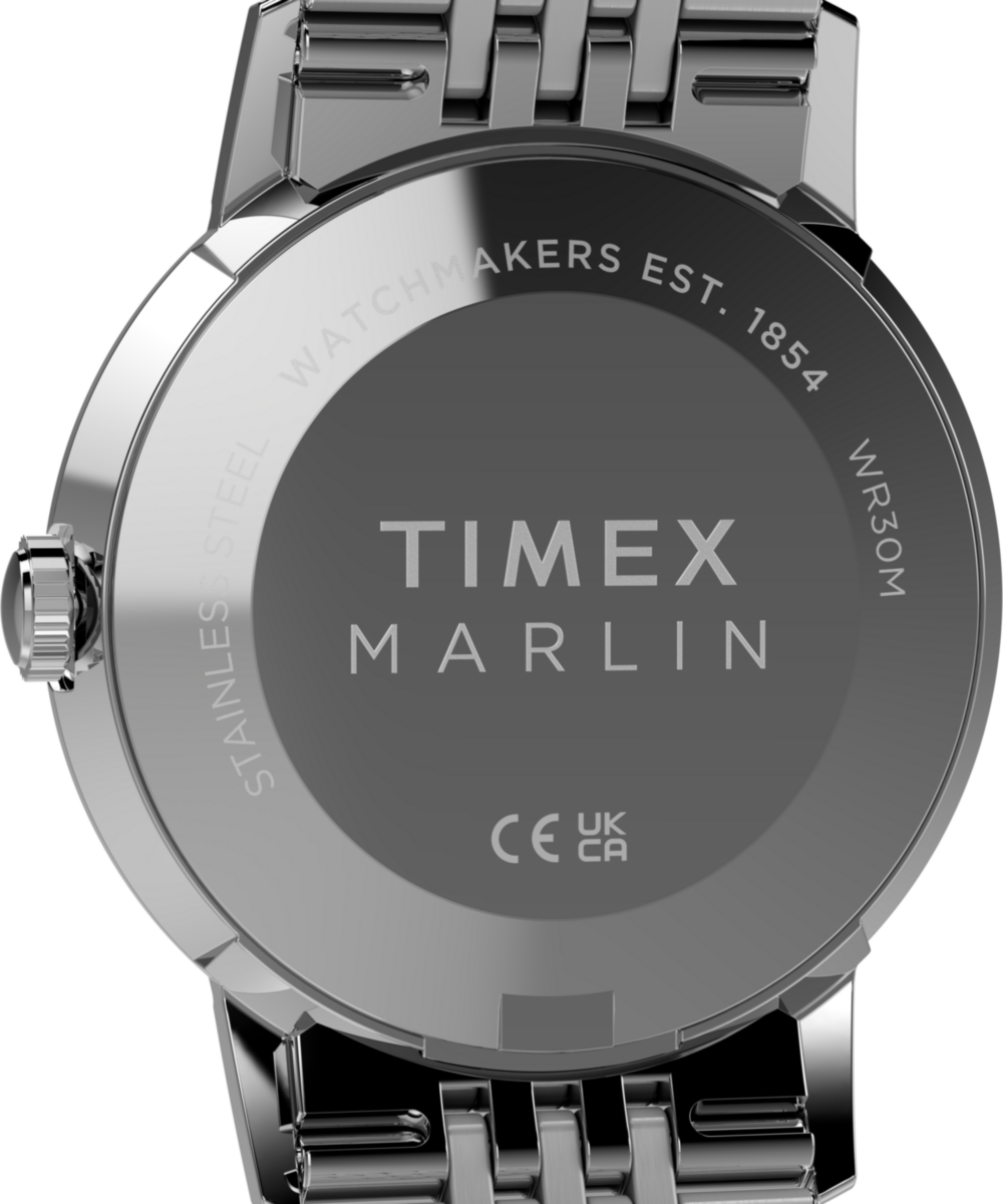 Marlin® Quartz 34mm Stainless Steel Bracelet Watch