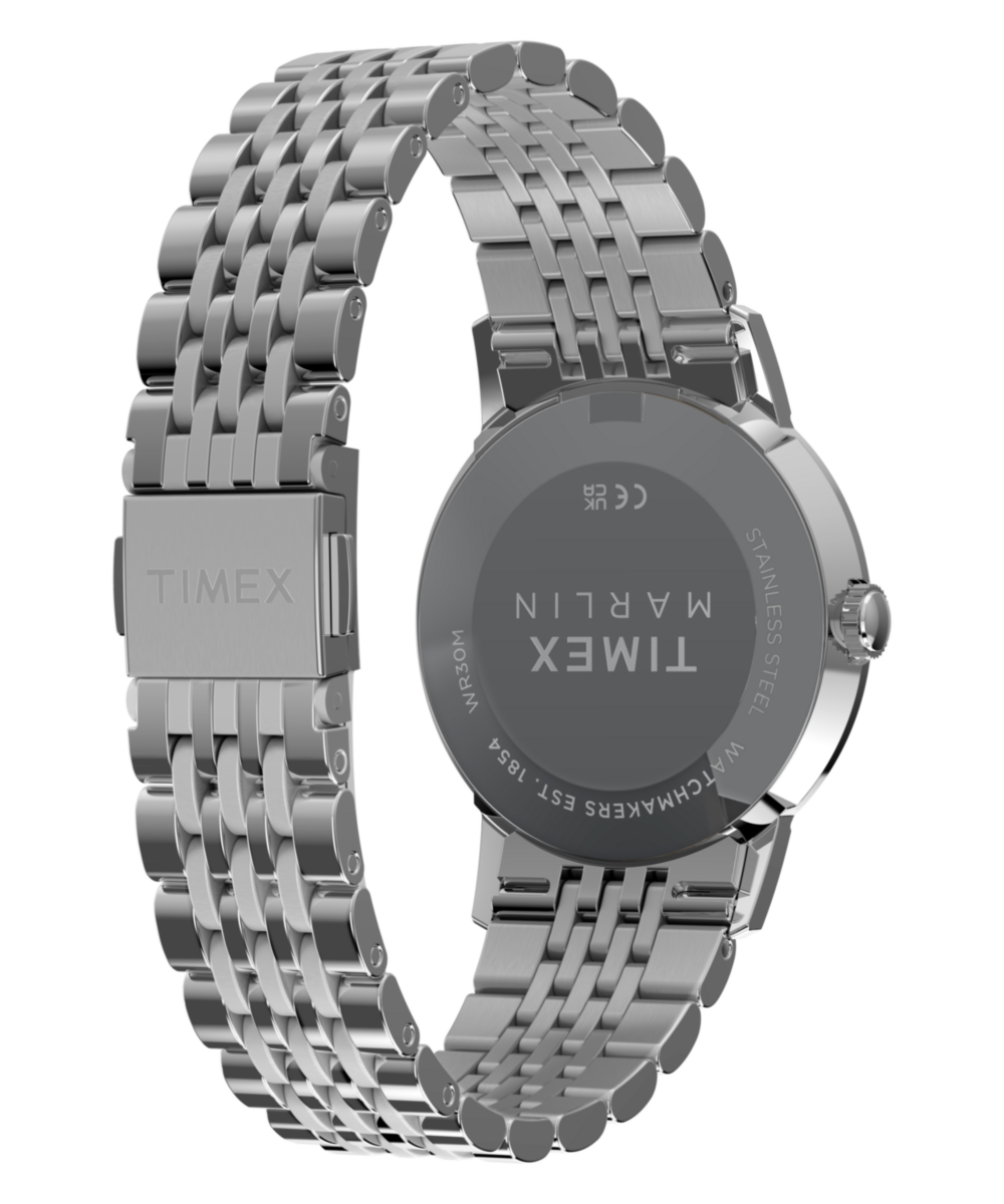 Marlin® Quartz 34mm Stainless Steel Bracelet Watch