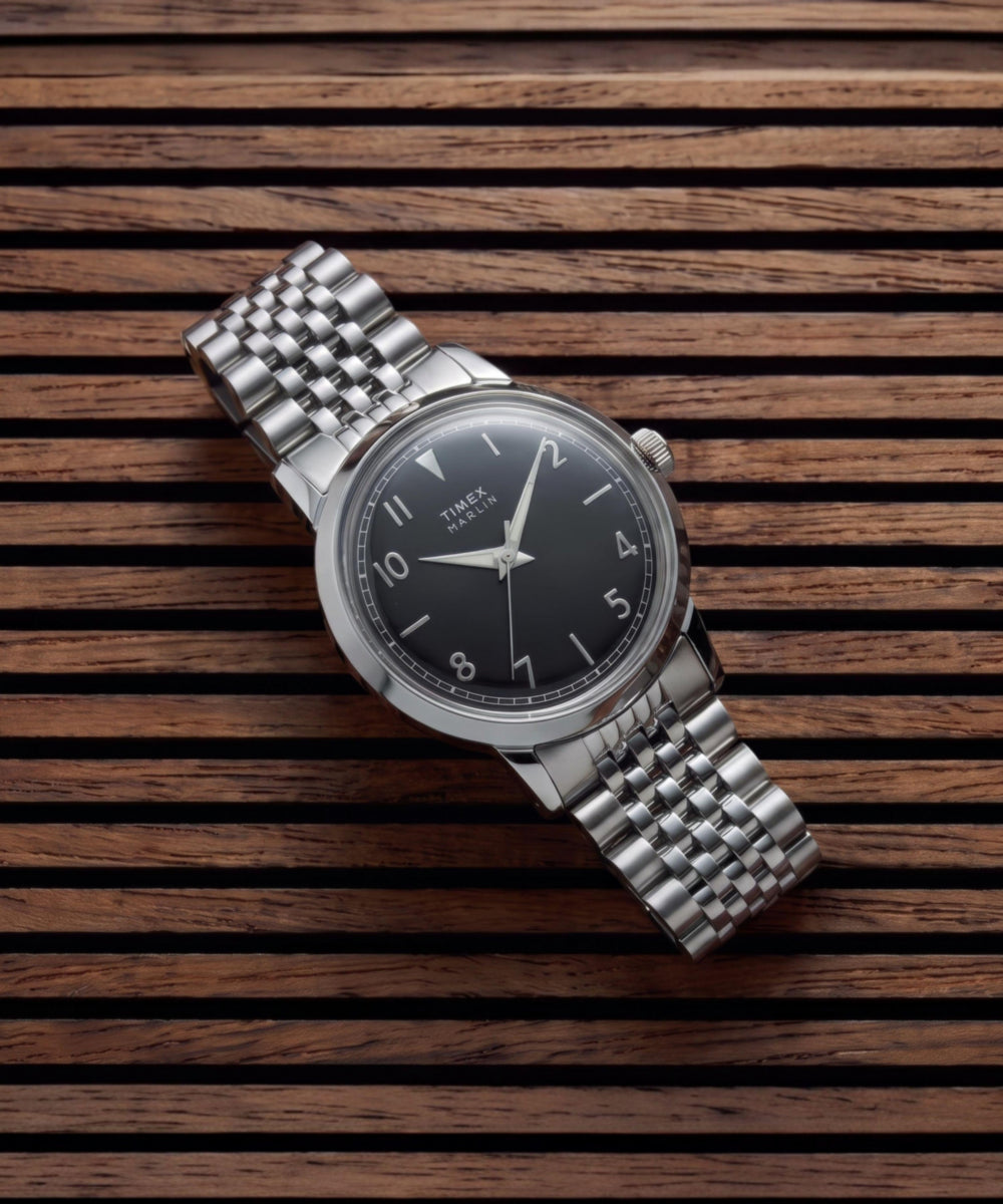 Marlin® Quartz 34mm Stainless Steel Bracelet Watch