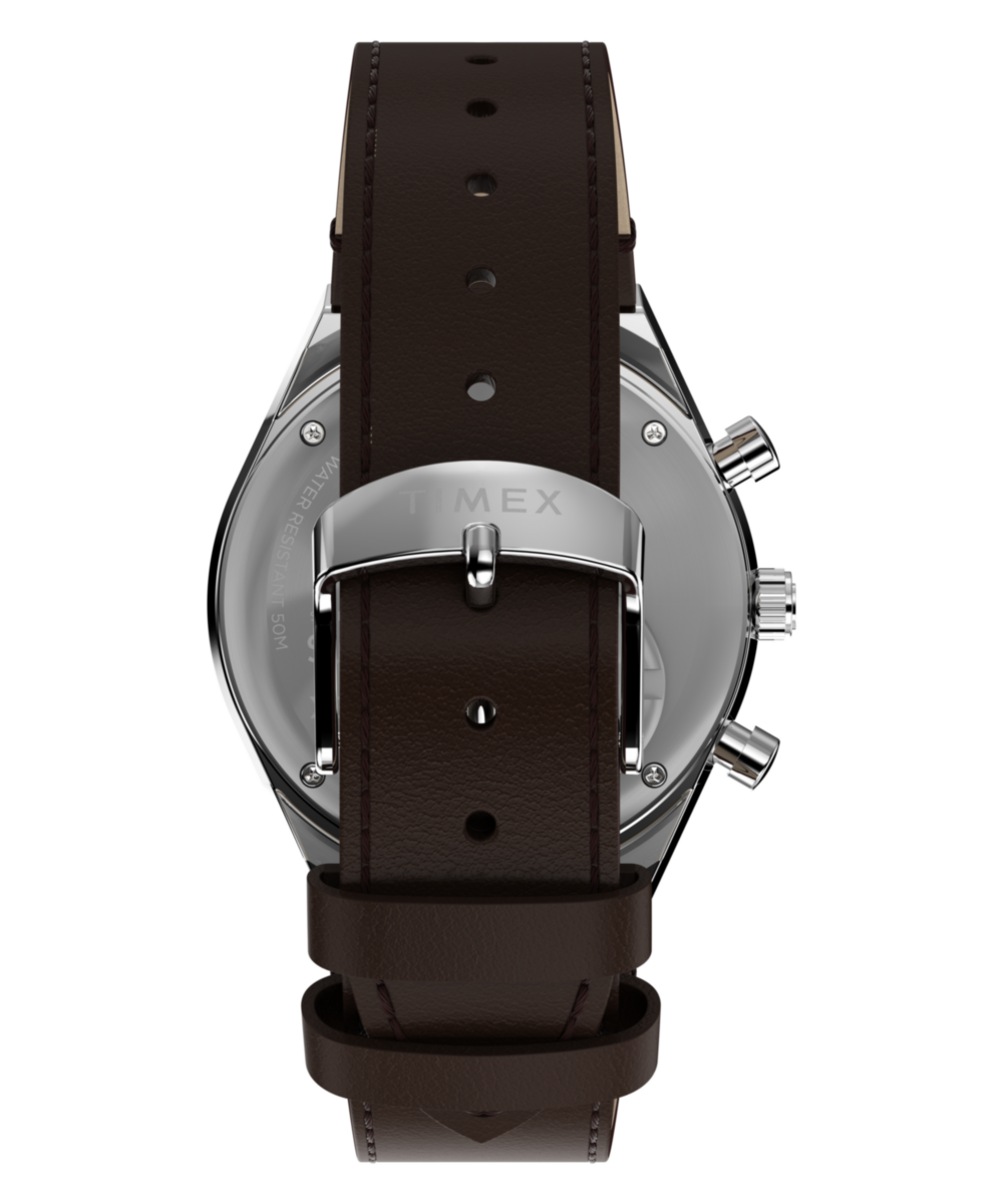 Peanuts® x Q Timex Chronograph 40mm Leather Strap Watch
