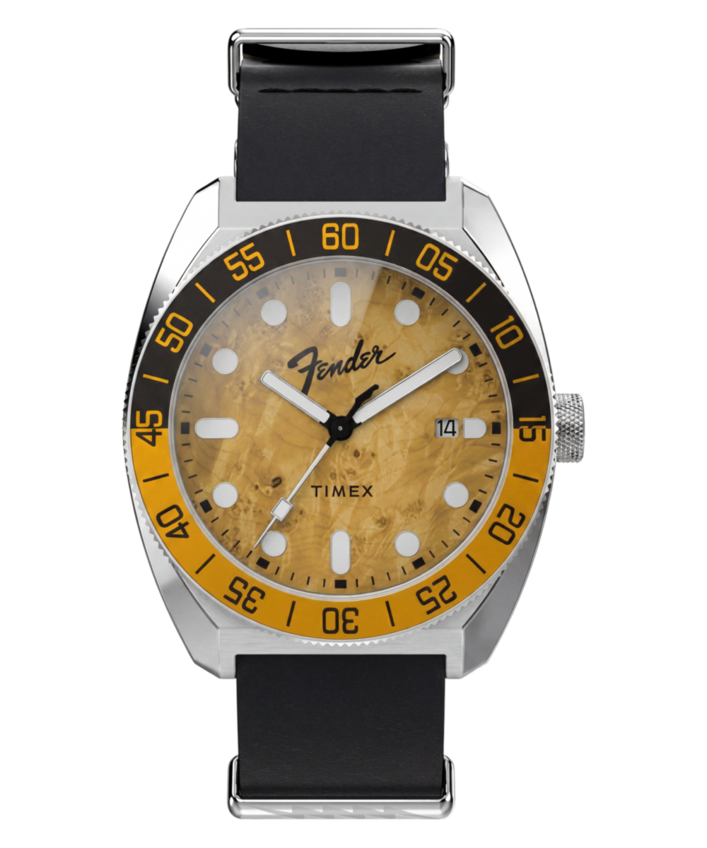 Fender x Timex Automatic 41mm Leather Strap Watch