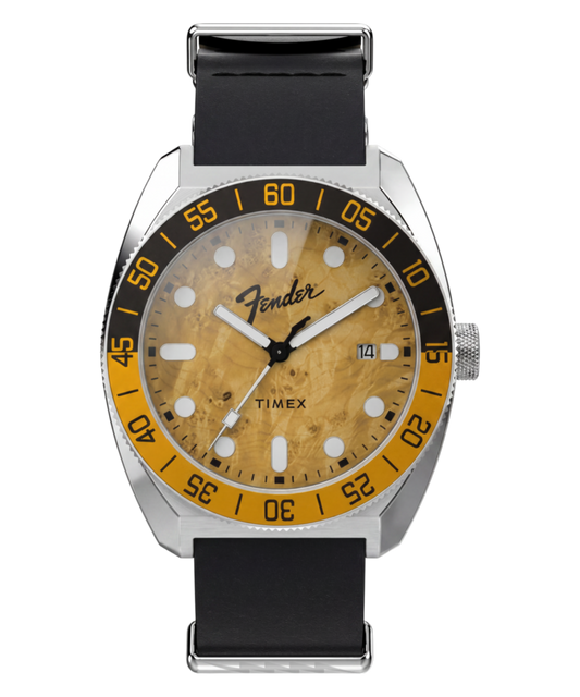Fender x Timex Automatic 41mm Leather Strap Watch