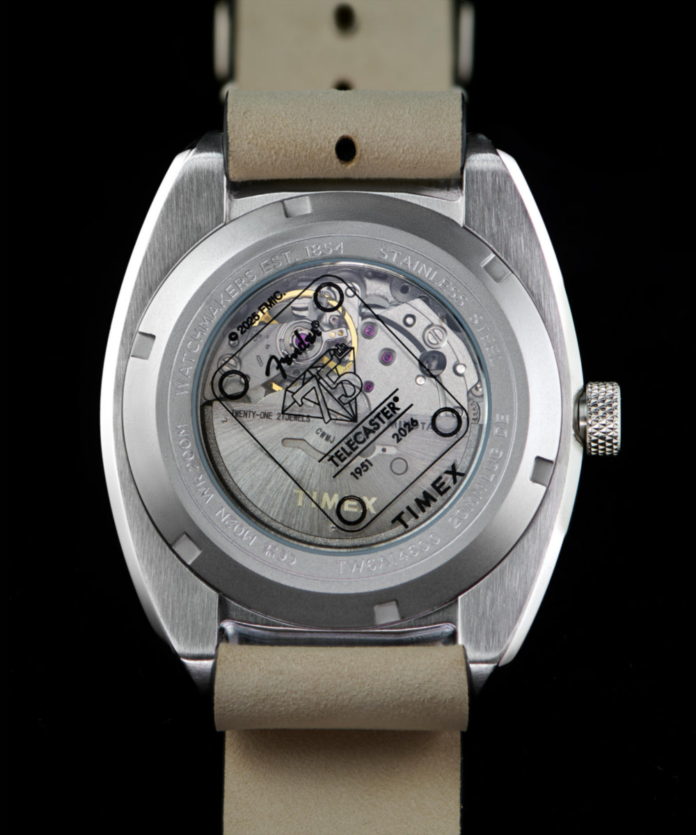 Fender x Timex Automatic 41mm Leather Strap Watch