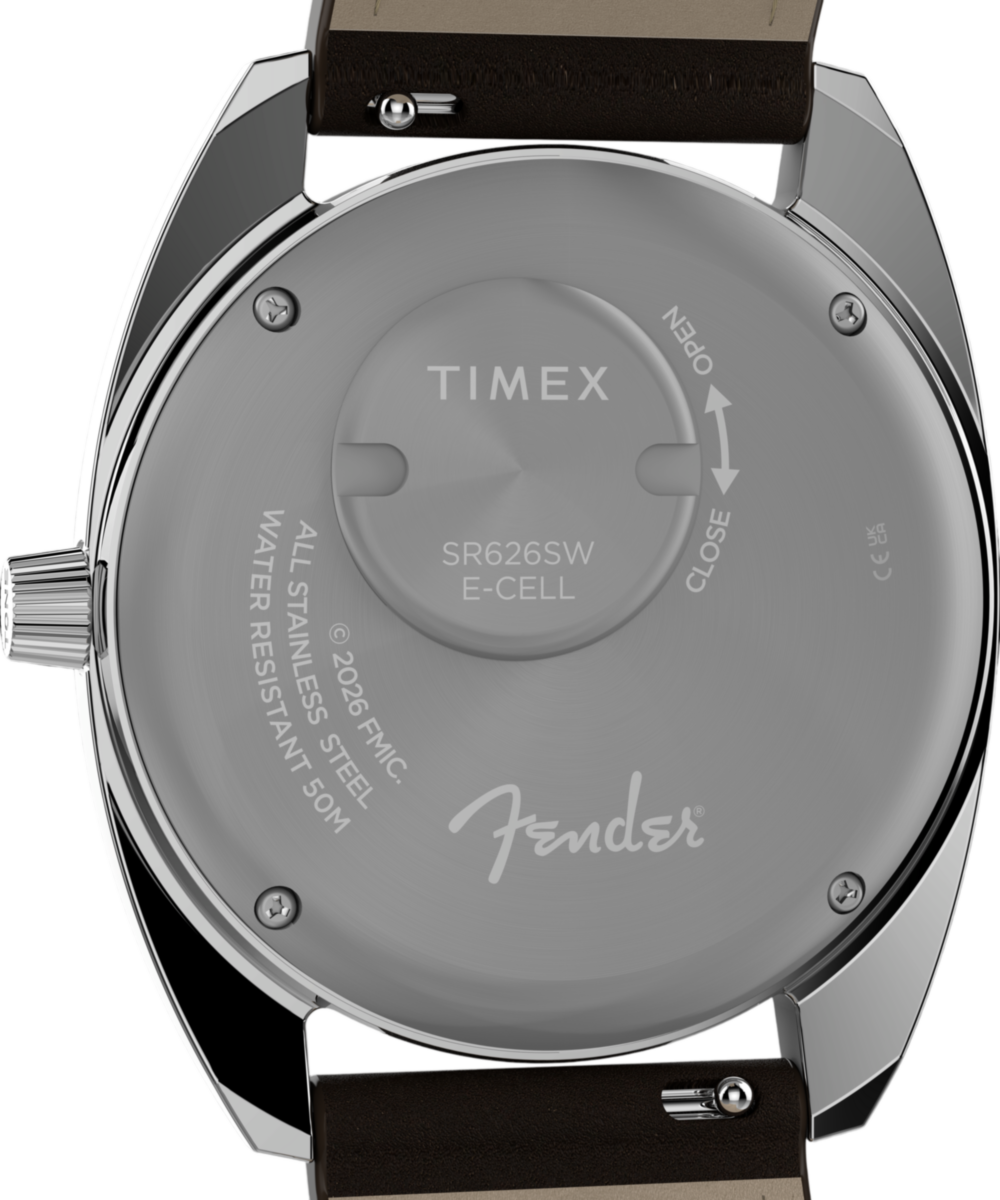 Fender x Timex 37mm Leather Strap Watch